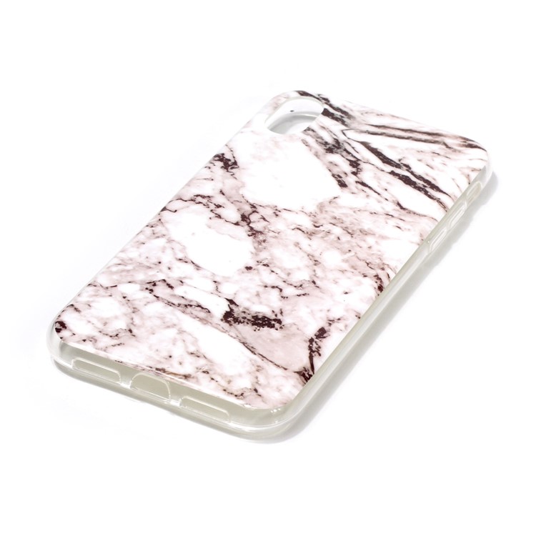 Pattern Printing IMD TPU Phone Case for iPhone XR 6.1-inch - Grey Marble-2