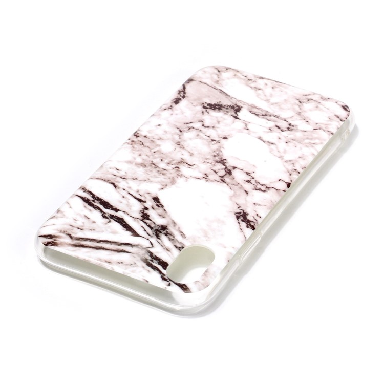 Pattern Printing IMD TPU Phone Case for iPhone XR 6.1-inch - Grey Marble-3