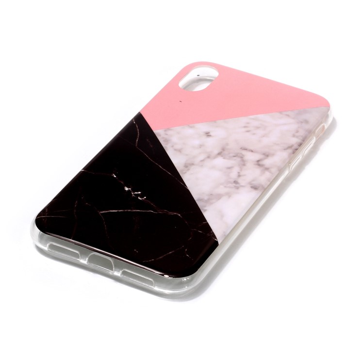 Pattern Printing IMD TPU Phone Gel Case for iPhone XR 6.1-inch - Splicing Marble Pattern-2