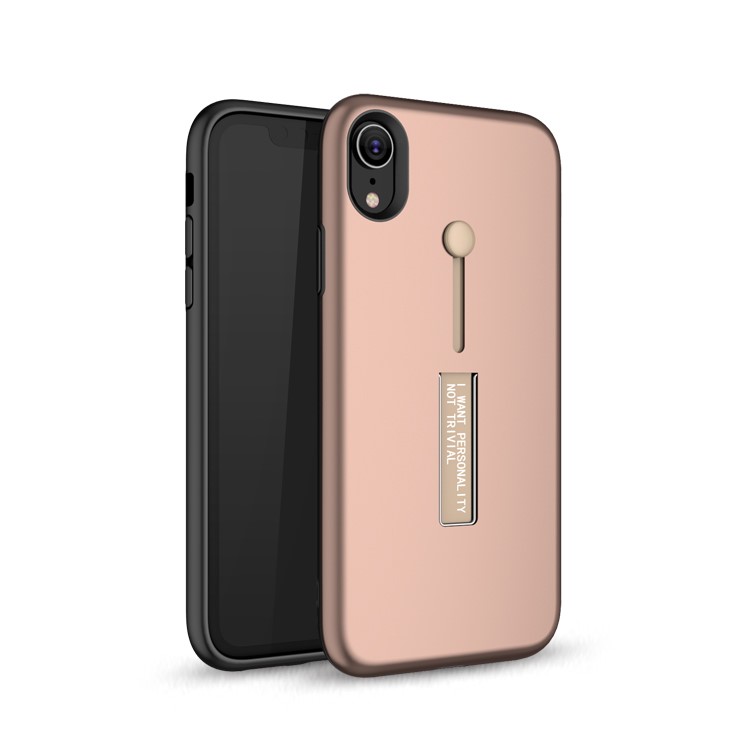 

TPU + PC Гибридный Захват Для Подставки Для Iphone 9 Plus - Розовое Золото, iPhone XS Max 6.5 inch