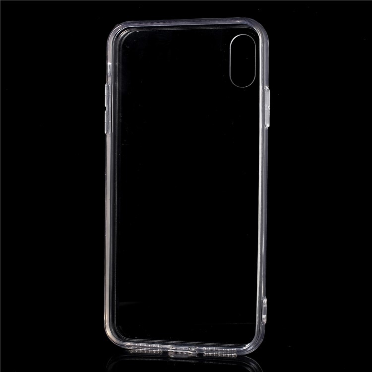 Clear Acrylic Back + TPU Edge Hybrid Cell Phone Cover for iPhone XS Max 6.5 inch-6