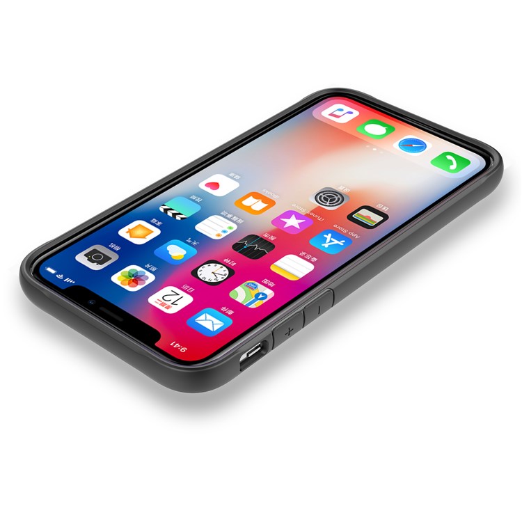 Caja Híbrida De Choque De La PC + TPU De La Absorción Para El Iphone 9 Más - Negro-4