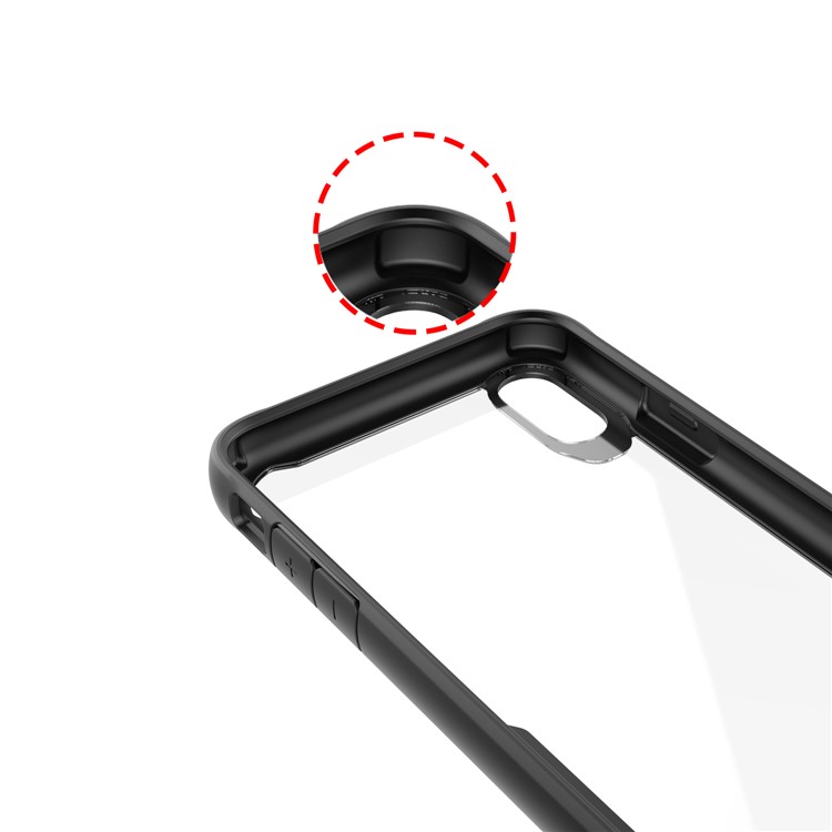 Caja Híbrida De Choque De La PC + TPU De La Absorción Para El Iphone 9 Más - Negro-6
