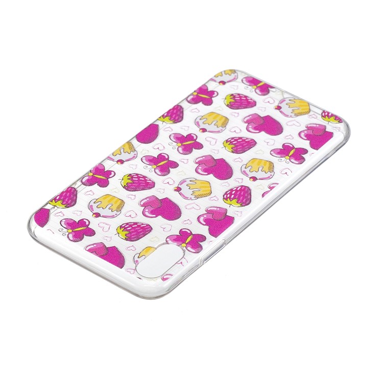 Pattern Printing IMD TPU Mobile Phone Shell for iPhone 9 Plus - Cake and Strawberry-4