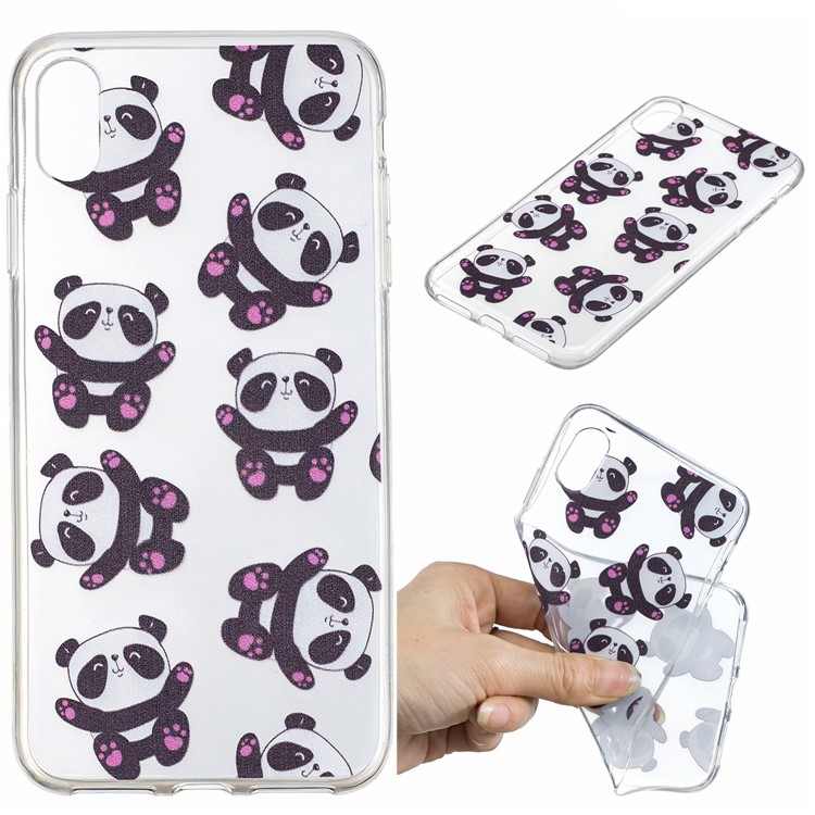 

Pattern Printing IMD TPU Protective Cover for iPhone Xs Max 6.5-inch - Cute Pandas, iPhone XS Max 6.5 inch