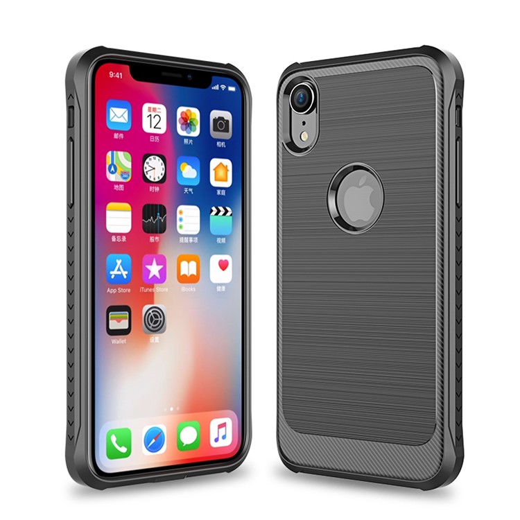 

Матовая Поверхность TPU PC Гибридный Противоударный Корпус Телефона Для Iphone 9 - Черный, iPhone XR