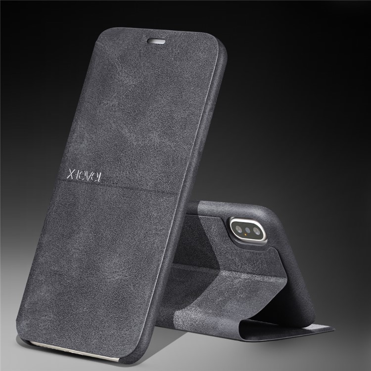 X-LEVEL Serie Extrema Funda De Cuero Para Iphone 9 - Negro-1