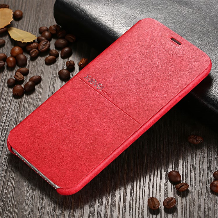 X-LEVEL Serie Extrema Funda Protectora De Cuero Para IPhone 9 - Rojo-2