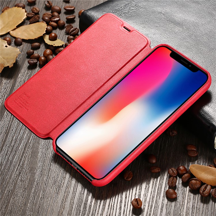 X-LEVEL Serie Extrema Funda Protectora De Cuero Para IPhone 9 - Rojo-3