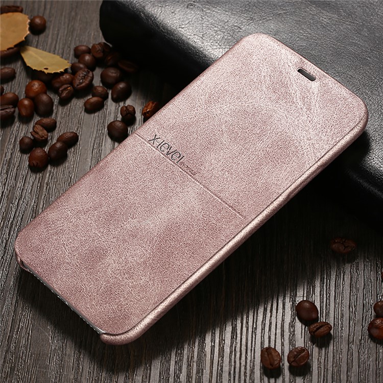 X-LEVEL Extreme Serie Leder Ständer Zubehör Für Das IPhone 9 - Gold-2