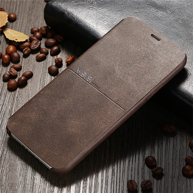 Custodia Per Cellulare X-LEVEL Serie Extreme Con Custodia In Pelle Per Iphone 9 - Caffè-2
