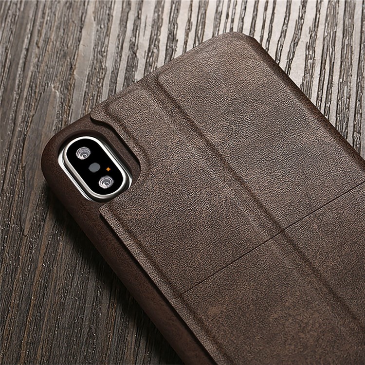 Custodia Per Cellulare X-LEVEL Serie Extreme Con Custodia In Pelle Per Iphone 9 - Caffè-4