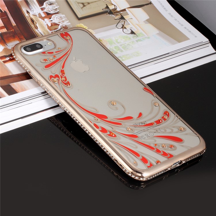 

GIRLSCASE Гальваническое Покрытие Из Горного Хрусталя ТПУ Для Iphone 8 Plus / 7 Плюс 5,5 Дюймов - Хвост Феникса, iPhone 8 Plus