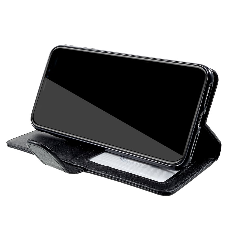 PU Leather Wallet Mobile Phone Case for iPhone 9 Plus 6.5 inch - Black-4