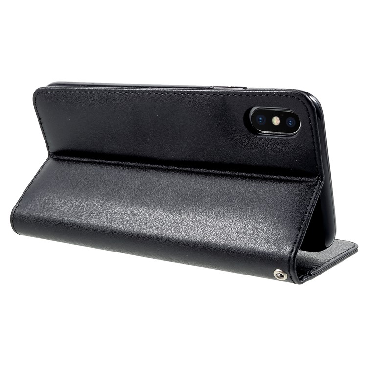 PU Leather Wallet Mobile Phone Case for iPhone 9 Plus 6.5 inch - Black-5