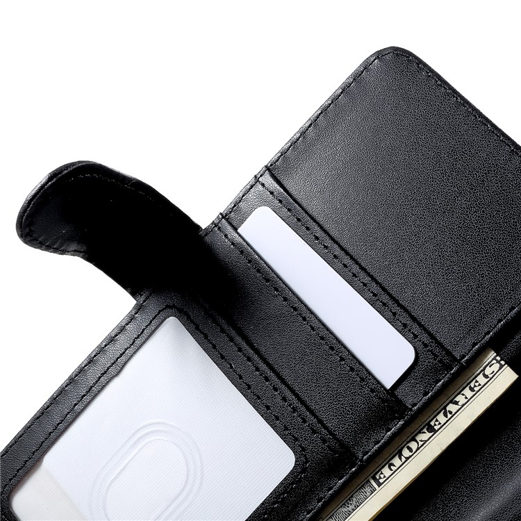 PU Leather Wallet Mobile Phone Case for iPhone 9 Plus 6.5 inch - Black-7