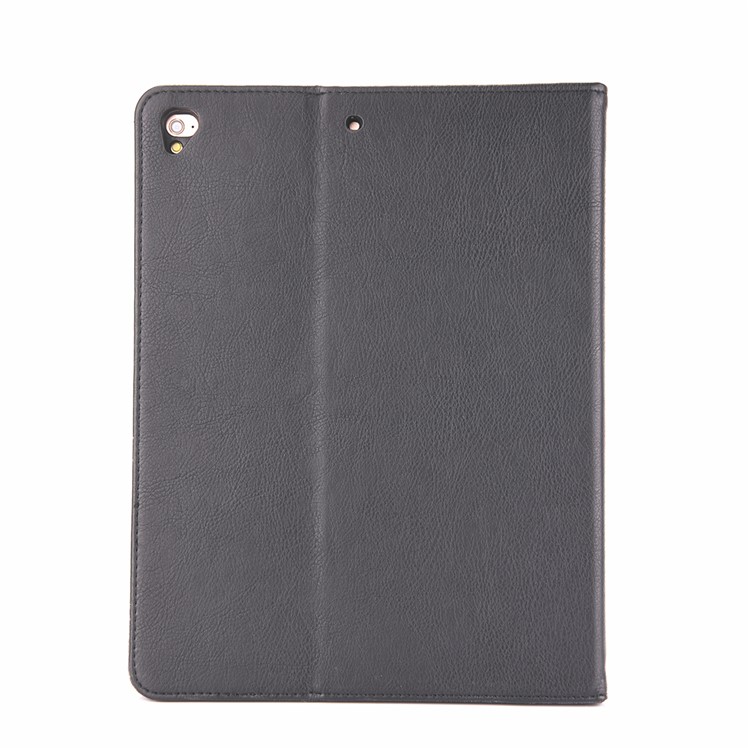 Business Style Wallet Stand PU Leather Smart Case with Pen Slot for iPad 9.7 (2018)/9.7 (2017)/Pro 9.7 (2016)/Air 2/Air - Black-2