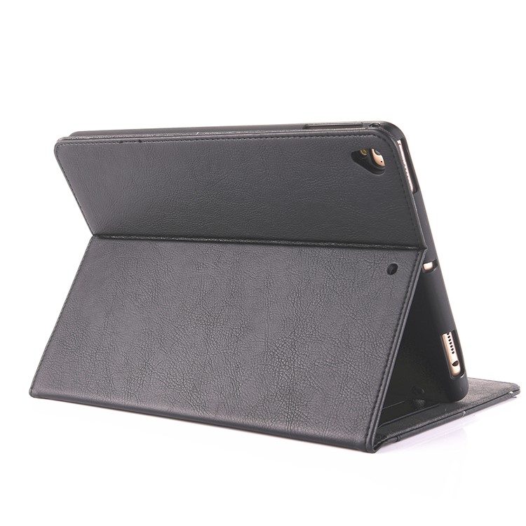 Business Style Wallet Stand PU Leather Smart Case with Pen Slot for iPad 9.7 (2018)/9.7 (2017)/Pro 9.7 (2016)/Air 2/Air - Black-5