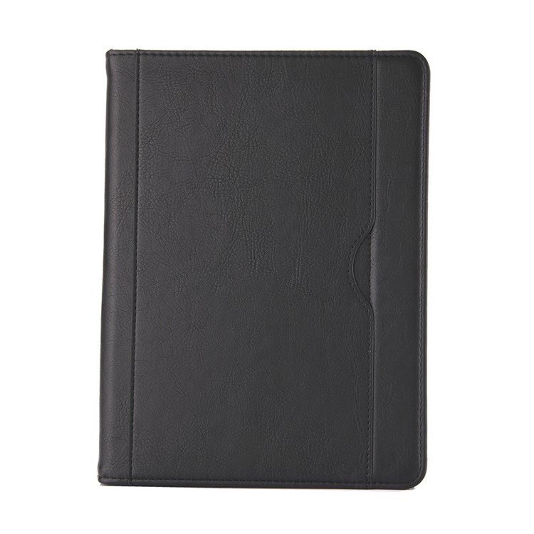 Business Style Wallet Stand PU Leather Smart Case with Pen Slot for iPad Mini 4 / 3 / 2 / 1 - Black-1