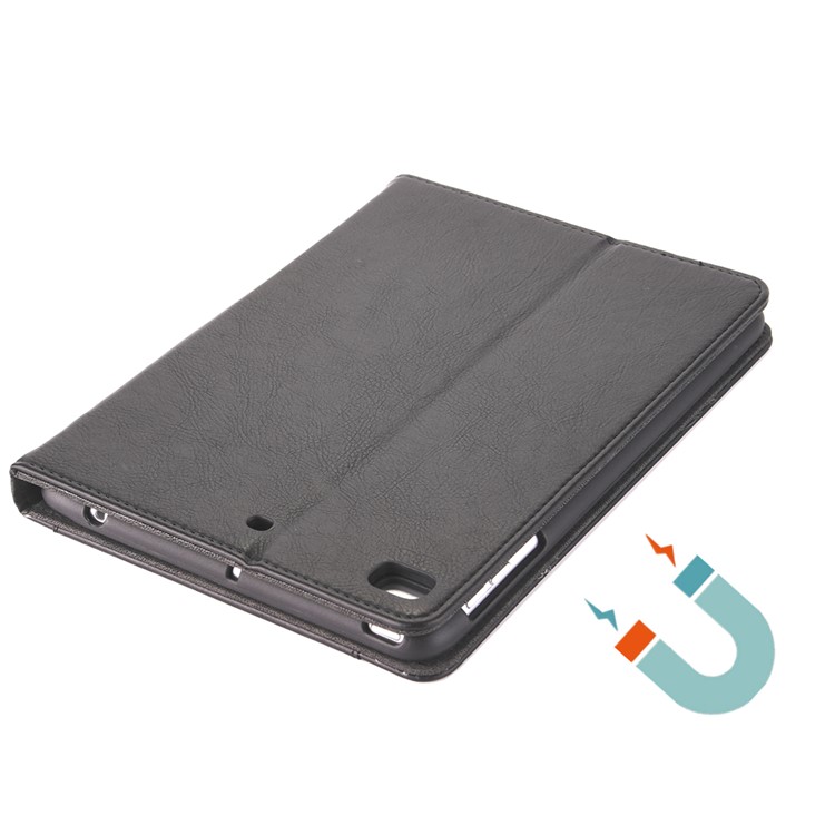 Business Style Wallet Stand PU Leather Smart Case with Pen Slot for iPad Mini 4 / 3 / 2 / 1 - Black-8