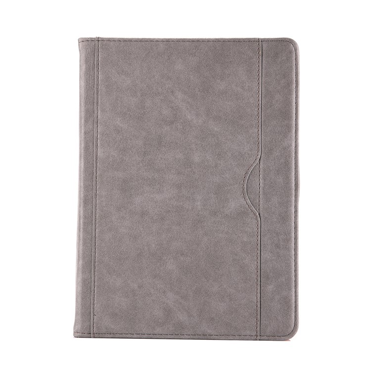 

Business Style Wallet Stand PU Leather Smart Casing with Pen Slot for iPad Mini 4 / 3 / 2 / 1 - Grey, iPad mini 4
