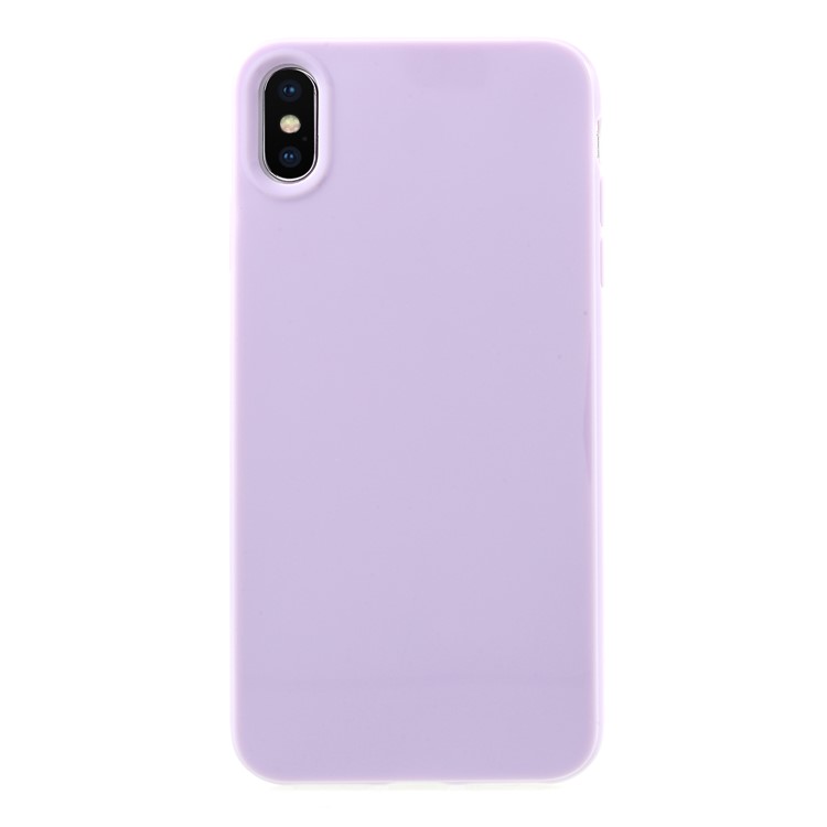

Solid Color Glossy TPU Cellphone Shell for iPhone XS Max 6.5 inch - Light Purple, iPhone XS Max 6.5 inch