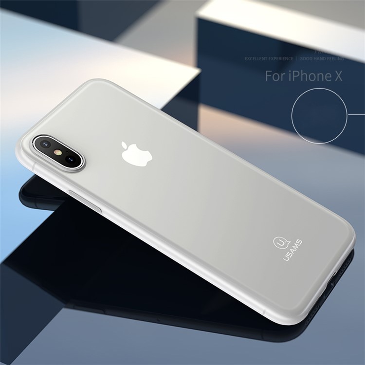 

USAMS US-BH426 J-wing Цветная Серия Защитная Крышка Для Мобильного Телефона TPU Для Iphone X - Белый