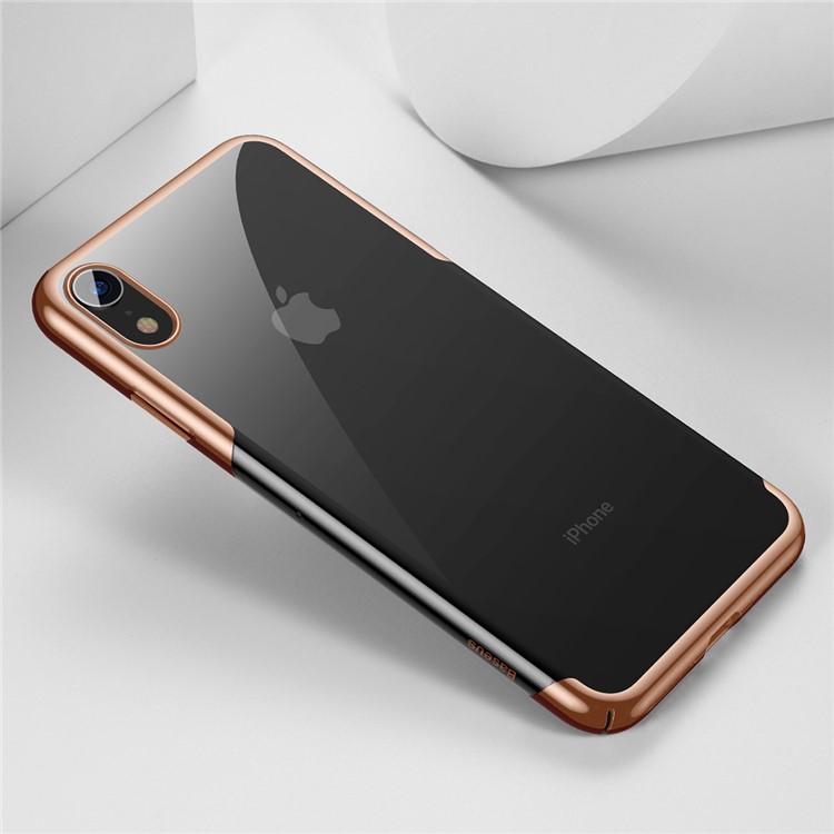Baseus Glitter Series Banhado Shell Do Telefone Móvel Do PC Para O Iphone 9 6,1 Polegadas - Ouro-1