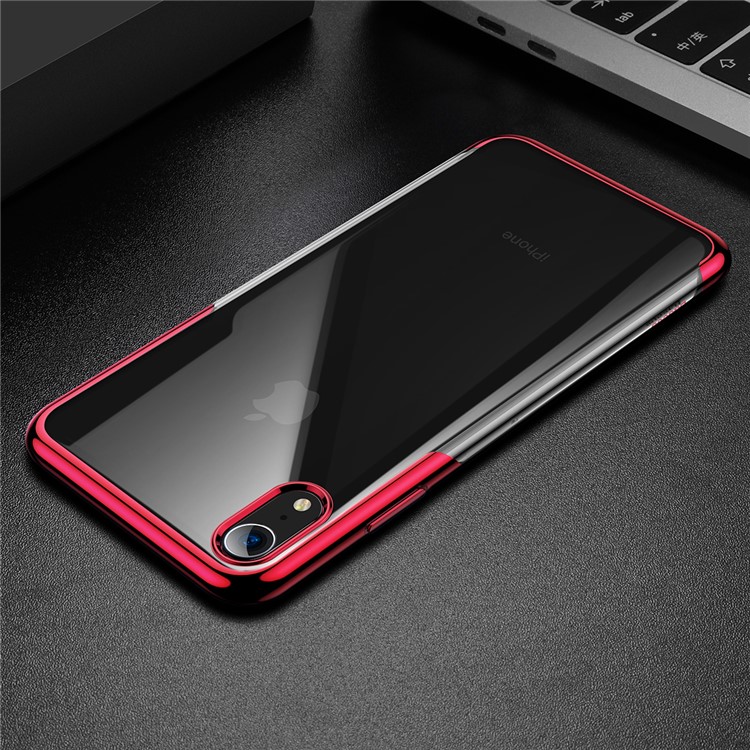 

BASEUS Shining Series Plated TPU Cell Phone Case for iPhone XR 6.1 inch - Red, iPhone XR