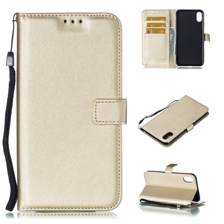 

Wallet Leather Stand Phone Case for iPhone XS Max 6.5 inch - Gold, iPhone XS Max