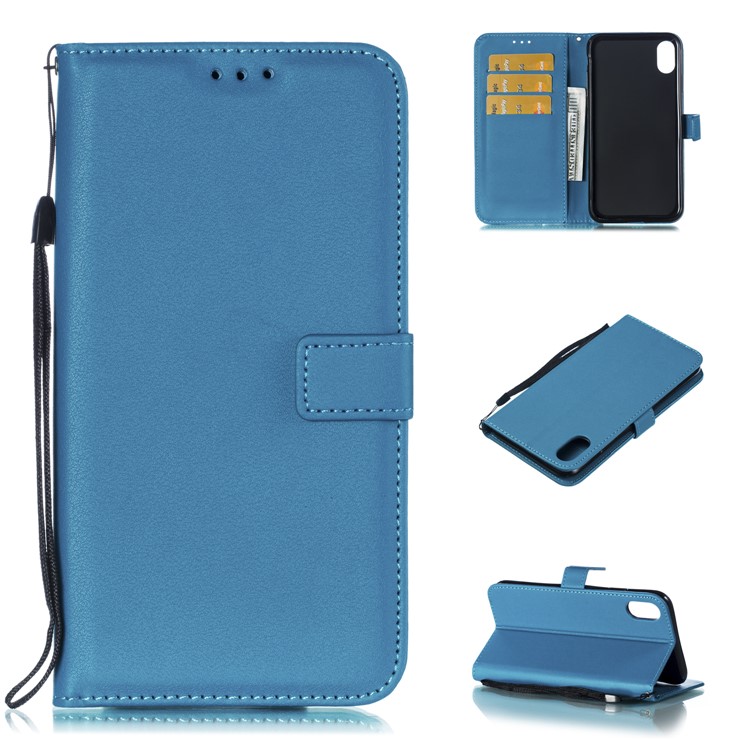 

Wallet Leather Stand Mobile Shell for iPhone XR 6.1 inch - Baby Blue, iPhone XR