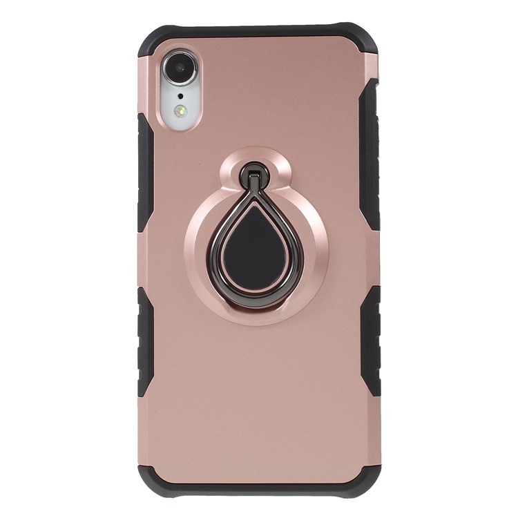 

360° Rotating Kickstand PC + TPU Hybrid Phone Shell for iPhone XR 6.1 inch - Rose Gold, iPhone XR 6.1 inch