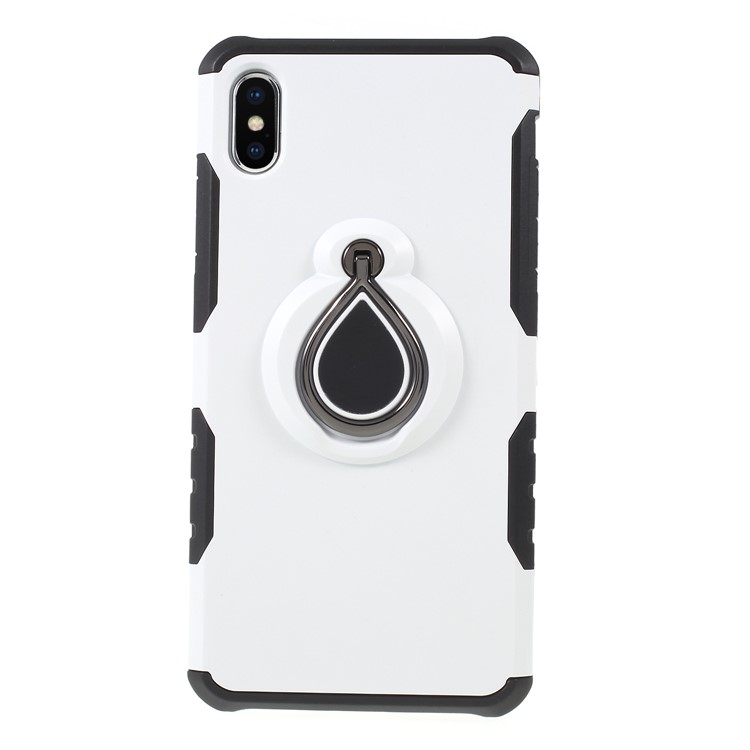 

PC + TPU Hybrid Case with 360° Rotating Kickstand for iPhone XS Max 6.5 inch - White, iPhone XS Max