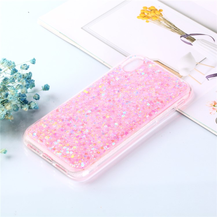 

Цвет Изменяя Sequins Акриловый Корпус Телефона TPU Для Iphone 9 6.1 Inch - Розовый, iPhone XR 6.1 inch