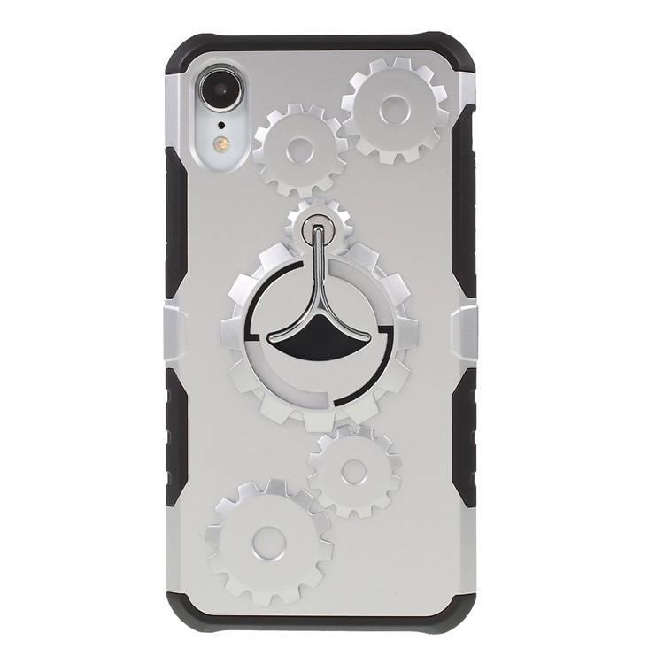 

Механическая Шестерня PC + TPU Гибридная Подставка Для Iphone 9 6.1 Inch - Серебряный, iPhone XR