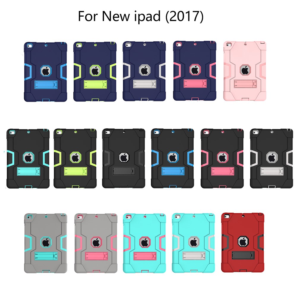 Étui De Protection Pour Tablette PC Silicone En Silicone Pour IPad 9.7 (2018) /9.7 (2017) - Tout Noir-8