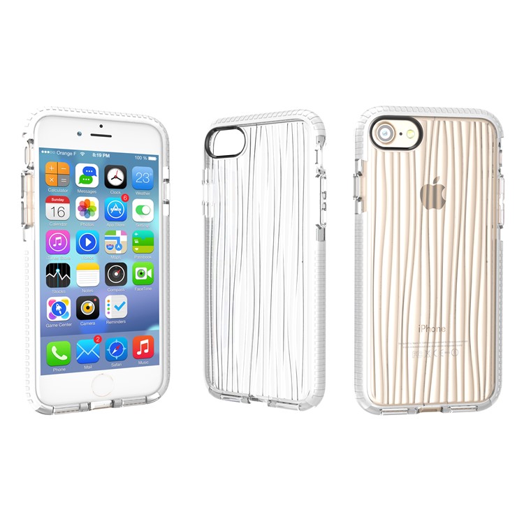 

Флип-флеш-флэш-пудра Мягкий Корпус Корпуса TPU Для Iphone 8/7 - Белый