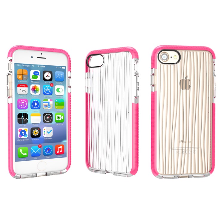 

Water Ripple Flash Powder Soft TPU Cover Case for iPhone 8/7 - Rose