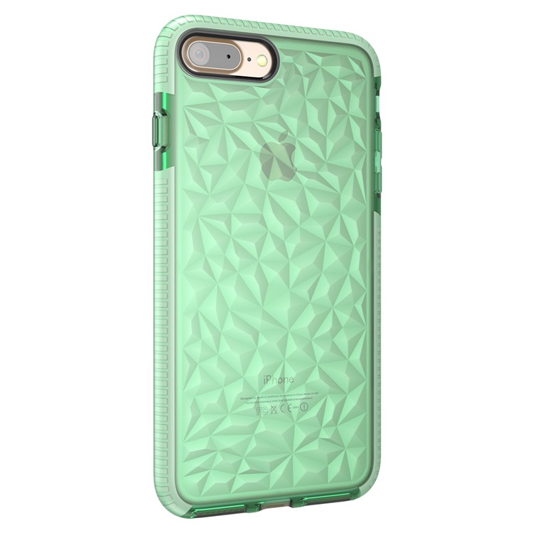

3D-ромбовидная TPU-защитная Крышка Для Iphone 8 Plus / 7 Плюс 5,5 Дюймов - Зеленый