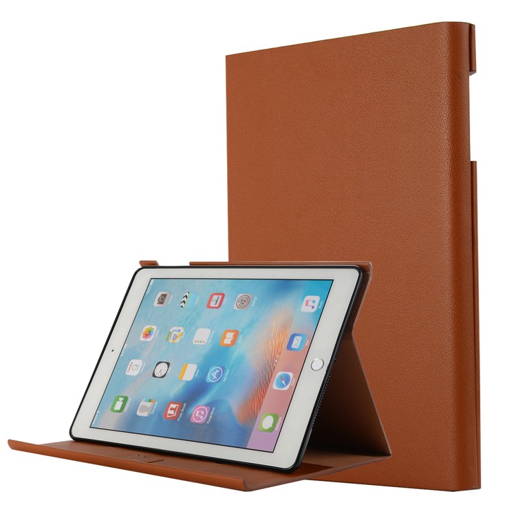 

Бизнес Стиль Авто-wake / Sleep PU Кожаный Стенд Кошелек Для Ipad Pro 10,5-дюймовый (2017) - Коричневый