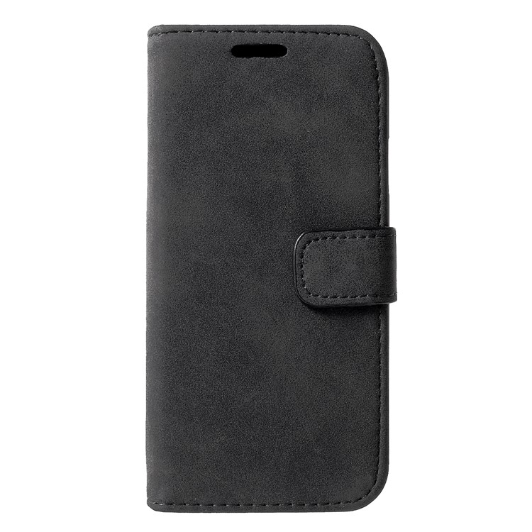 Retro Style Leather Wallet Flip Phone Case with Stand for iPhone 9 6.1 inch - Black-3