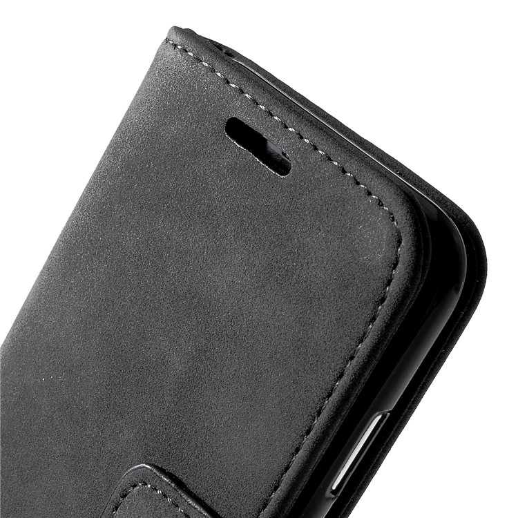 Retro Style Leather Wallet Flip Phone Case with Stand for iPhone 9 6.1 inch - Black-7