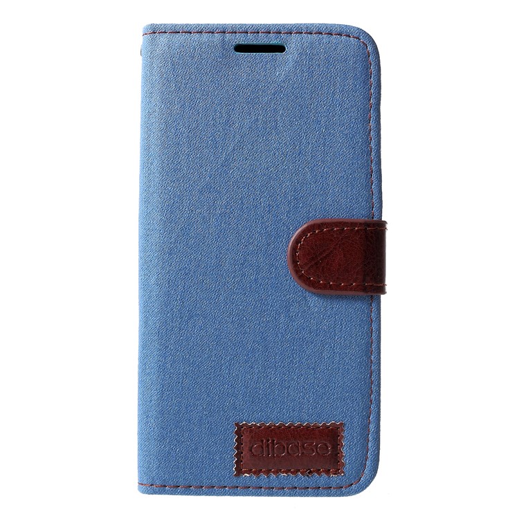 

Jeans Cloth Texture Card Slots Stand Leather Flip Cover for iPhone XR 6.1 inch - Baby Blue, iPhone XR 6.1 inch