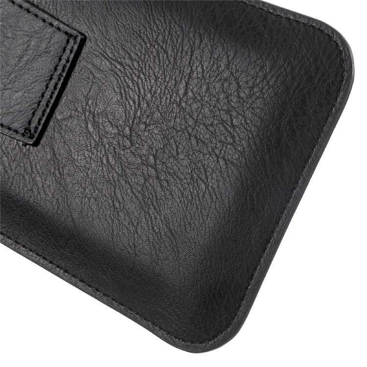Bolsa de couro de camada dupla com mosquetão para iPhone 6s Plus / 6 Plus, tamanho: 160 x 85 mm - preto-6