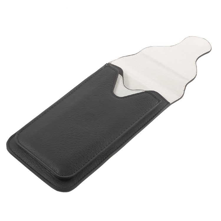 Bolsa de couro de camada dupla com mosquetão para iPhone 6s Plus / 6 Plus, tamanho: 160 x 85 mm - preto-8
