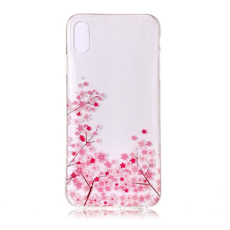 

Pattern Printing IMD TPU Phone Shell Case for iPhone XS/X 5.8 inch - Pink Flower, iPhone Xs