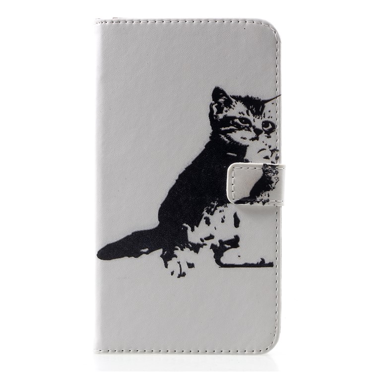 

Шаблон Для Печати Кошелек Подставка Для Кожи Для Iphone 9 6.1 Inch - Черно-белая Кошка, iPhone XR 6.1 inch