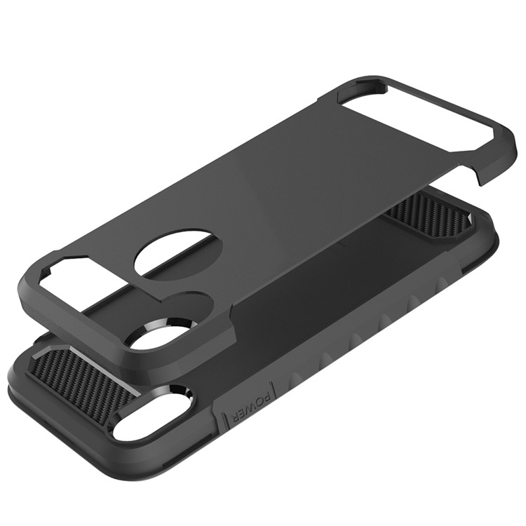 Carbon Fiber Texture PC + TPU Combo Case for iPhone 9 Plus 6.5 inch - Black-7