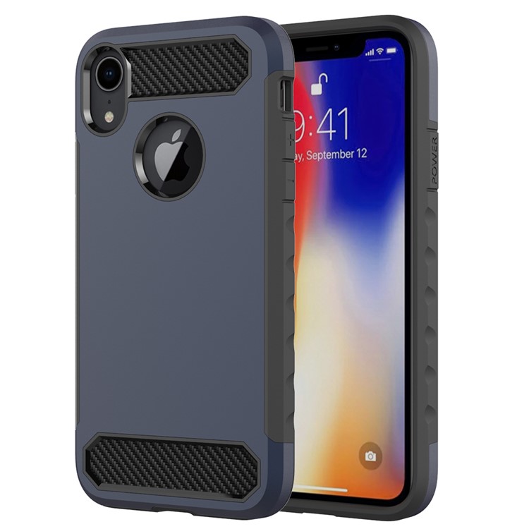 

Текстура Из Углеродного Волокна PC + Комбинированный Чехол TPU Для Iphone 9 Плюс 6,5 Дюйма - Темно-синий