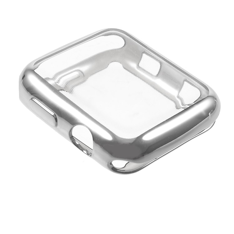 

Electroplating Soft TPU Protective Shell for Apple Watch Series 3/2/1 38mm - Silver, Apple Watch Series 3 38mm